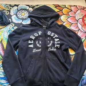 Aeropostale Black Zip-Up Jacket